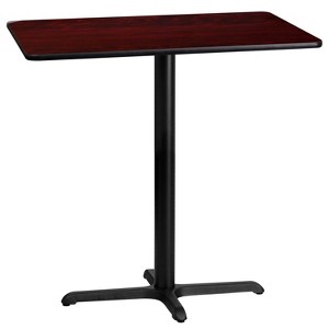 Emma and Oliver 24"x42" Rectangular Laminate Bar Table with 23.5"x29.5" Base - 1 of 2