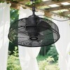 20 Inch Outdoor Ceiling Fan, IPX4 Waterproof Metal Caged Fan with 3CCT Light, 3-Speed AC Motor, Plug-In for Gazebo Patio Porch, Black - 4 of 4