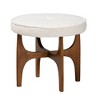 Baxton Studio Theo Japandi Cream Boucle Fabric and Walnut Brown Finished Rubberwood Ottoman Footstool - 2 of 4