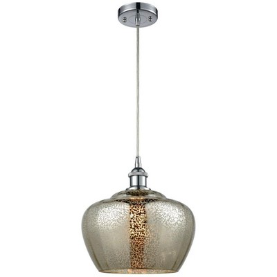 Fenton - 1 Light Cord Hung Mini Pendant In Industrial Style-11 Inches Tall and 11 Inches Wide