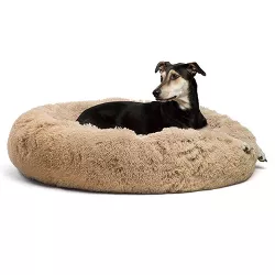 Best Friends by Sheri Donut Shag Dog Bed - 36"x36" - Taupe