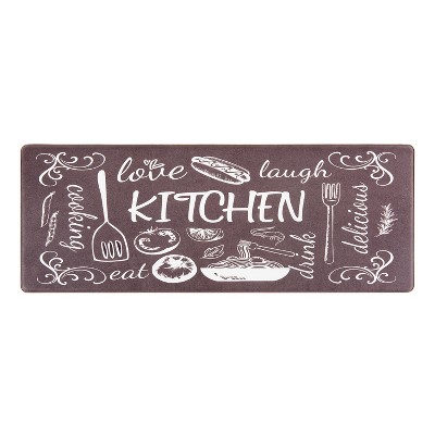 Black Rectangular Non-slip Anti-Fatigue Kitchen Mat