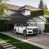Outdoor 12 x 20 Carport, Multi-Use Garage Shed with Heavy Duty Metal Canopy, Carport with Galvanized Steel Roof Building and Frame-Coolbibila - 2 of 4