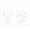Sapphtopaz Modern Swivel Accent Chair with Tulip Shaped Velvet Upholstered Bar Stool with Chrome Metal Round Base for Living Room, Bedroom - 4 of 4