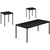 Monarch Specialties Table Set 3pcs Set Coffee End Black Metal Black Laminate Contemporary Modern - 2 of 4