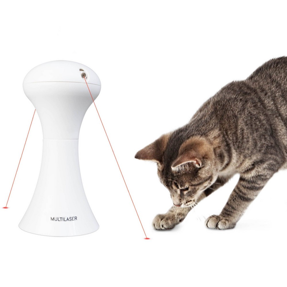 Premier Pet Automatic Multi-Laser Cat Toy - Interactive  Rotating Lasers