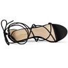 Allegra K Women's Strappy Kitten Heel Lace-Up Sandals - 4 of 4