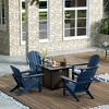 WestinTrends Outdoor Patio Adirondack Chair With Square Fire Pit Table Sets - 2 of 2