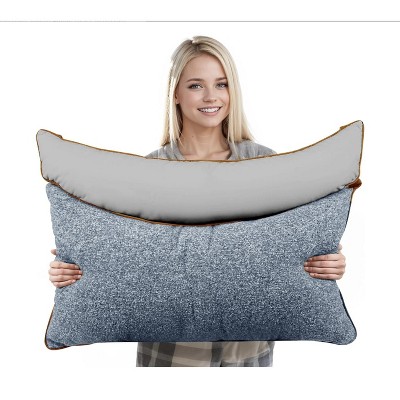 MaseiKar Twin Size Wall Mounted Headboard Pillow with Height Adjustable Ergonomic Neck Support for Comfortable Bed Sitting Up, Stylish Back Pillow