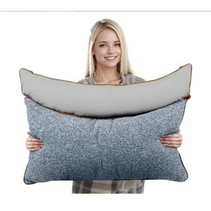 MaseiKar Twin Size Wall Mounted Headboard Pillow with Height Adjustable Ergonomic Neck Support for Comfortable Bed Sitting Up, Stylish Back Pillow - 1 of 4