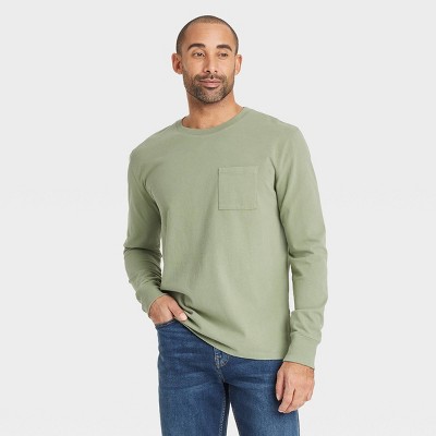Men's Vintage Long Sleeve Pocket T-Shirt - Goodfellow & Co™