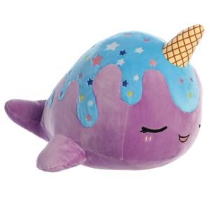 Aurora Large Blue Moon Nomwhal Tasty Peach Enchanting Stuffed Animal Purple 12.5" - 1 of 4