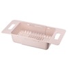 Unique Bargains Extendable Over the Sink Strainer Fruit Vegetable Wash Basket Adjustable Colander for Kitchen Plastic - 3 of 4