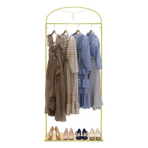 YIYIBYUS Simple Houseware Standard Rod Garment Rack, Gold - 1 of 4