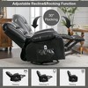 NicBex PU leather fabric Glider Rocking Chair,Upholstered Swivel Recliner Chairs with Vibration Massage and Heat,Nursing Chair for Bedroom - 4 of 4