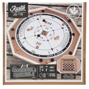 Rustik: 2-In-1 Deluxe Crokinole & Checkers In 1 Box - 1 of 4