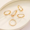 5-10 Gold Rings for Women Non Tarnish, 14k Gold Plated Dainty Stacking Cubic Zirconia Thumb Rings - 2 of 4