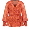 Women's Plus Size Alexis Print Top - rust | CITY CHIC - 4 of 4