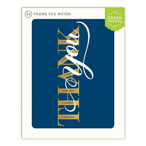 Green Inspired 10ct Rainbow Thank You Cards : Target