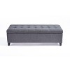 CAVINAS Modern Pull-Open Top Long Ottoman Bench with Storage,Button Tufted Ottoman for Living Room,Bedroom - 4 of 4