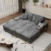 Convertible Corduroy Sectional Sofa,Modern Sleeper Couch,Oversized Living Room Lounge Chair - The Pop Home - 2 of 4