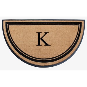 A1HC Natural Coir & Rubber Hand Flocked Large Monogrammed Door Mat 36" X 72" Thick Durable Doormats - 1 of 4