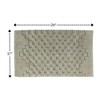 Knightsbridge Luxurious Block Pattern High Quality Year Round Cotton With Non-Skid Back Bath Rug, Sage - 2 of 4