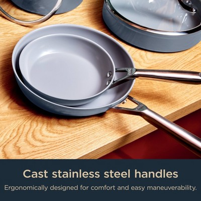 Ninja 10-Piece Blue Ceramic Non-Stick Cookware Set with Glass Lids