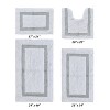 Hotel 4 PC Bath Rug 100% Premium Cotton Tufted Weave Two Tone Reversible Bathroom Rug, Super Soft Absorbent, Machine Washable Bath Mat - 2 of 4