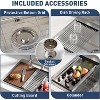 24x18 Inch Drop In Kitchen Sink, Stainless Steel Kitchen Single Bowl Sinks, Top Mount Workstation Sink, 2 Piece Set, with Pull-Down Faucet, Silver - 4 of 4