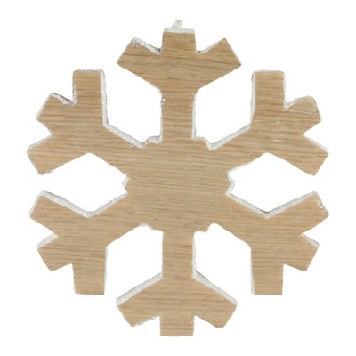 Northlight 7.5" Brown and White Snowflake Christmas Tree Topper - Unlit