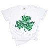 Simply Sage Market Teacher Checkered Shamrock Garment Dyed Tee - 2 of 4
