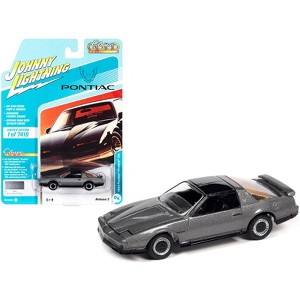 1984 Pontiac Firebird T/A Silver Sand Gray Met. Limited Edition to 7418 pcs Worldwide 1/64 Diecast Model Car by Johnny Lightning - 1 of 3