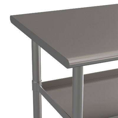 Stainless Steel Work Table with Adjustable Undershelves, 60"W x 24"D