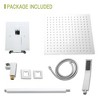 PAGED Modern Dual Shower Head, Ceiling Mount Square Shower System with Rough-in Valve for Bathroom, Restroom - 4 of 4
