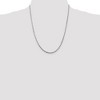 Black Bow Jewelry 2.5mm, Sterling Silver Diamond Cut Solid Rope Chain Necklace - 2 of 4