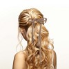 Unique Bargains Women's Ribbon Bow Ponytail Buckle Hair Clip 1 Pc - 2 of 4