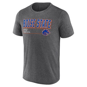 NCAA Boise State Broncos Men's Charcoal Heather Poly T-Shirt - 1 of 3