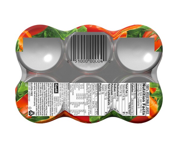 V8 Spicy Hot 100% Vegetable Juice - 6pk/5.5 fl oz Cans