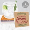Big Dot of Happiness Friends Thanksgiving Feast - Funny Friendsgiving Party Decorations - Drink Coasters - Set of 6 - 2 of 4