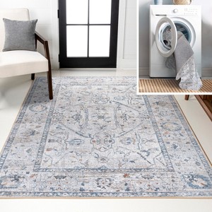 JONATHAN Y Brandy Rustic Border Low-Pile Machine-Washable Area Rug - 1 of 4