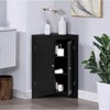 Hrinhom 32.3"H Small Bathroom Floor Corner Cabinet with Doors and Adjustable Shelves - 2 of 4