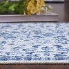 Acekool 10x13 Vintage Medallion Washable Area Rug, Extra Large Non-Slip Distressed Floral Carpet, Stain Resistant for Living Room, Bedroom, Grey - 2 of 4