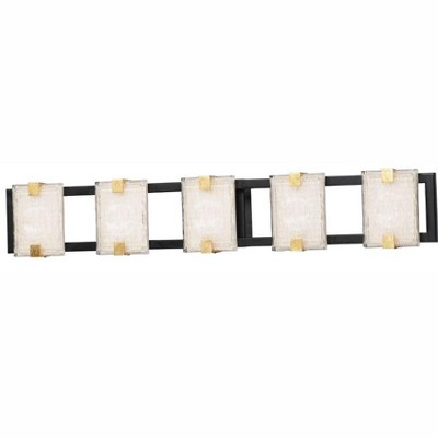 Maxim Lighting Radiant 5 - Light Vanity in  Black/Gold Leaf