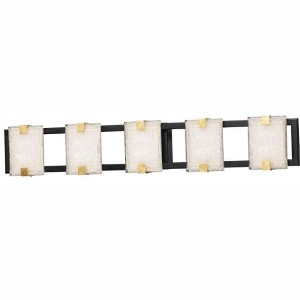 Maxim Lighting Radiant 5 - Light Vanity in  Black/Gold Leaf - 1 of 4