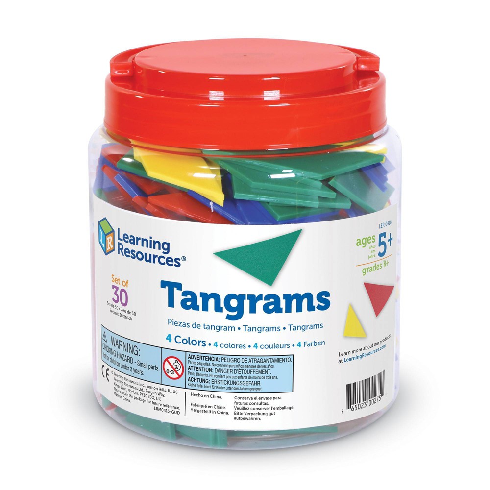 UPC 765023002751 product image for Learning Resources 4 Colors Classpack Tangram Puzzles - 30pc | upcitemdb.com