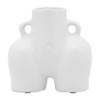 Sagebrook Home 6" Half Body Vase - Contemporary Abstract White Ceramic Body Shaped Flower Vase - Unique Decorative Table Accent For Home or Office - 2 of 4