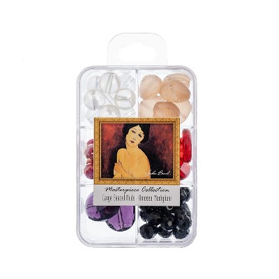 John Bead Masterpiece Collection Mixed Glass Bead Box Large Seated Nude by Amedeo Modigliani 85g