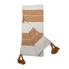 Orange Striped Hand Woven 50 x 60" Cotton Throw Blanket with Hand Tied Tassels - Foreside Home & Garden - 2 of 4