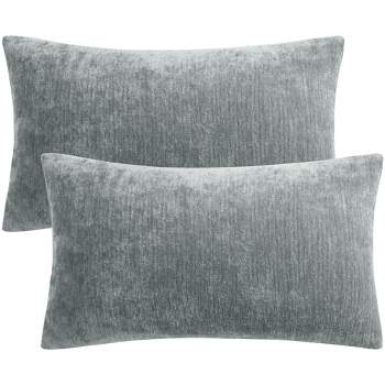Buy Azza Poly Chenille Square Floor Pillow Cushion Gray